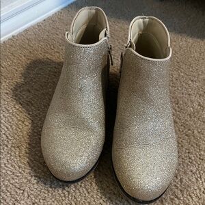 Girls Target Cat and Jack Gold Glitter Ankle Boots